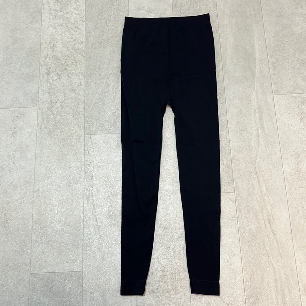 Isabel Maternity Leggings Sz S M Black Stretch High Waist Belly Panel Full Cover